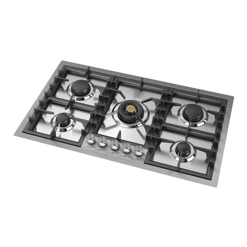 ILVE Professional Plus II 36" Stainless Steel Built-In Gas Cooktop with 5 Burners