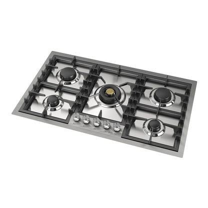 ILVE Professional Plus II 36" Stainless Steel Built-In Gas Cooktop with 5 Burners