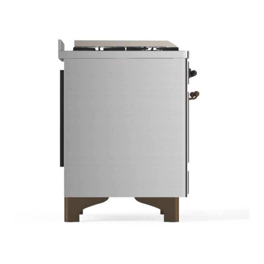 ILVE Majestic II 36" Stainless Steel Dual Fuel Range with 6 Burners and Griddle Triple Glass Door Liquid Propane