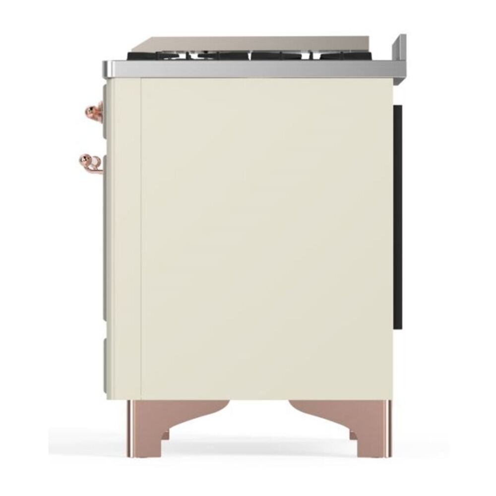 ILVE Majestic II 36 inch Solid Door Natural Gas Dual Fuel Range Copper Antique White
