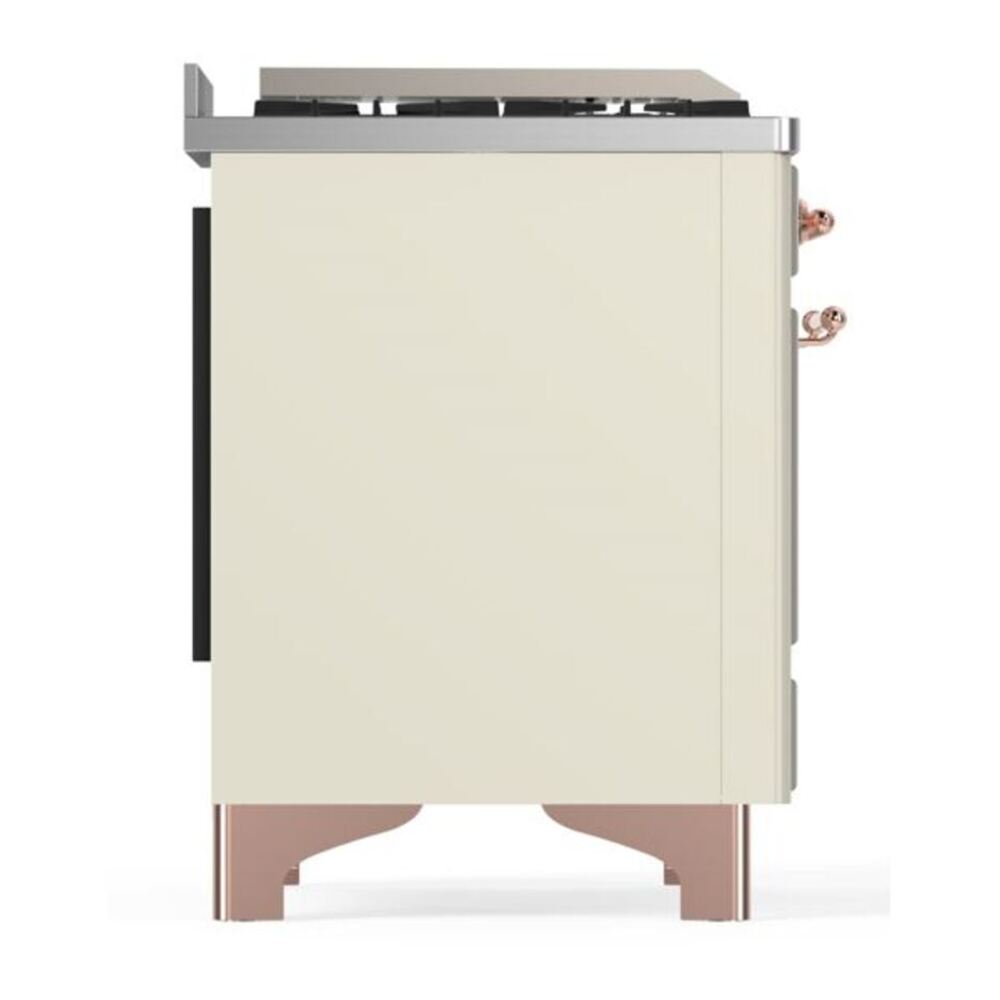 ILVE Majestic II 36 inch Solid Door Natural Gas Dual Fuel Range Copper Antique White