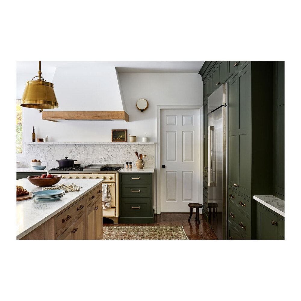 ILVE Majestic II 48 inch Triple Glass Door Dual Fuel Range Brass Antique White