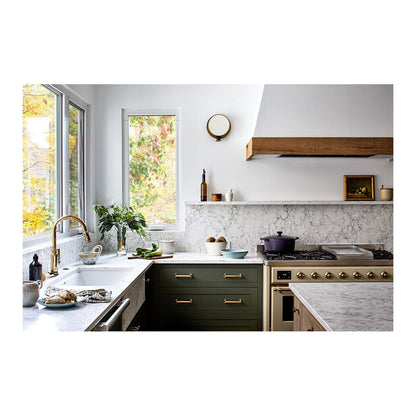 ILVE Majestic II 48 inch Triple Glass Door Dual Fuel Range Brass Antique White