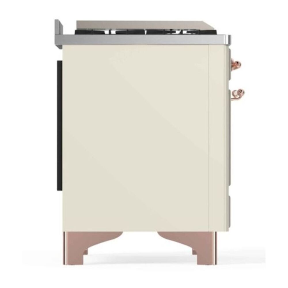 ILVE Majestic II 48 inch Triple Glass Door Dual Fuel Range Copper Antique White