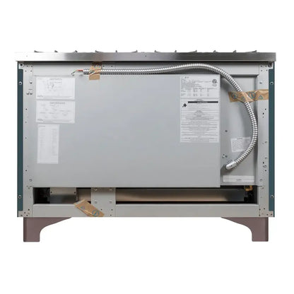 ILVE Majestic II 48" Blue Grey Dual Fuel Range with 8 Burners and Griddle Triple Glass Door Liquid Propane