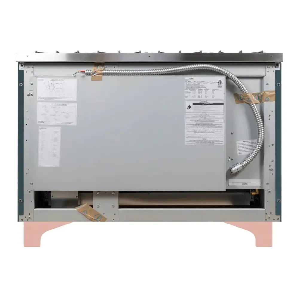 ILVE Majestic II 48 inch Triple Glass Door Natural Gas Dual Fuel Range Copper Blue Grey