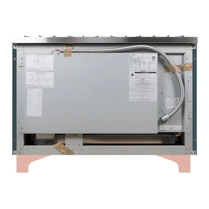 ILVE Majestic II 48 inch Triple Glass Door Natural Gas Dual Fuel Range Copper Blue Grey