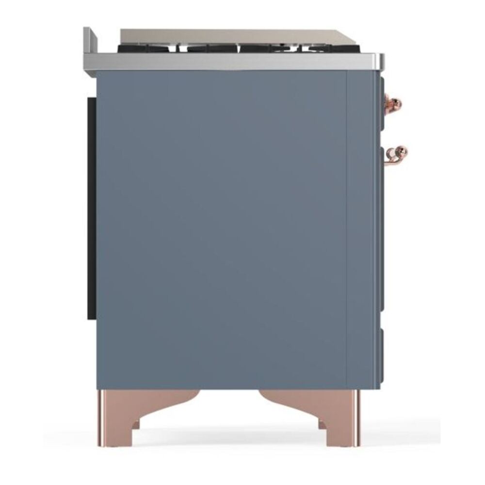 ILVE Majestic II 60 inch Triple Glass Door Natural Gas Dual Fuel Range Copper Blue Grey