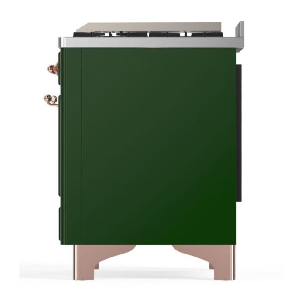 ILVE Majestic II 60 inch Triple Glass Door Natural Gas Dual Fuel Range Copper Emerald Green