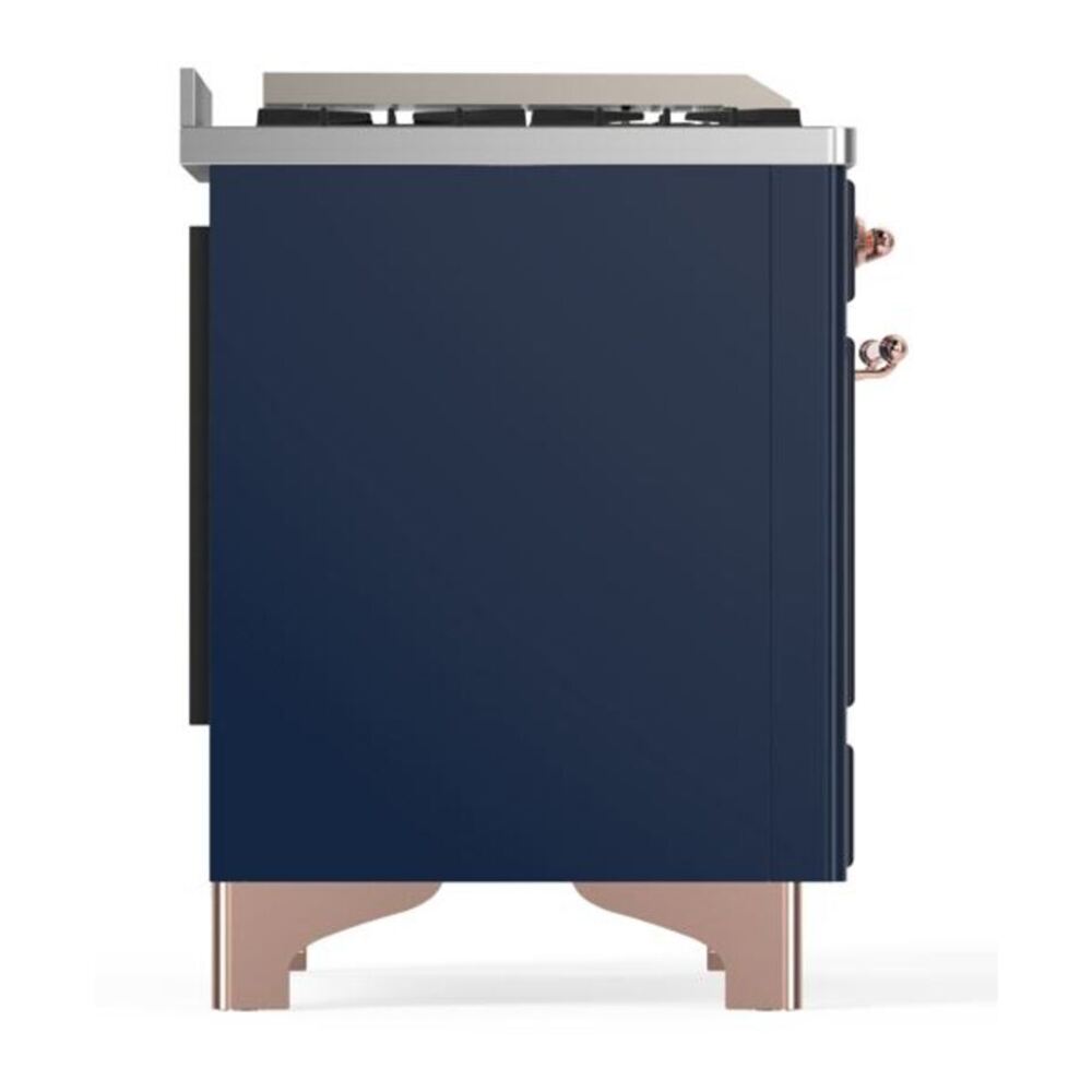 ILVE Majestic II 60 inch Triple Glass Door Natural Gas Dual Fuel Range Copper Midnight Blue