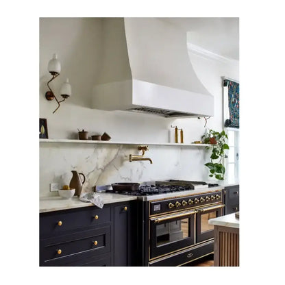 ILVE Majestic II 60 inch Triple Glass Door Natural Gas Dual Fuel Range Brass Graphite Matte