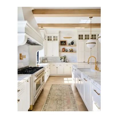 ILVE Majestic II 60 inch Triple Glass Door Natural Gas Dual Fuel Range Brass Stainless Steel