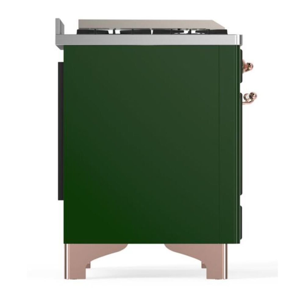 ILVE Majestic II 60 inch Solid Door Natural Gas Dual Fuel Range Copper Emerald Green