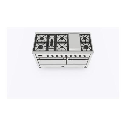 ILVE Majestic II 60 inch Solid Door Natural Gas Dual Fuel Range Burnished RAL