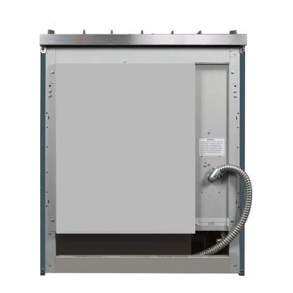 ILVE Majestic II 30 inch Triple Glass Door Natural Gas Dual Fuel Range Chrome Blue Grey