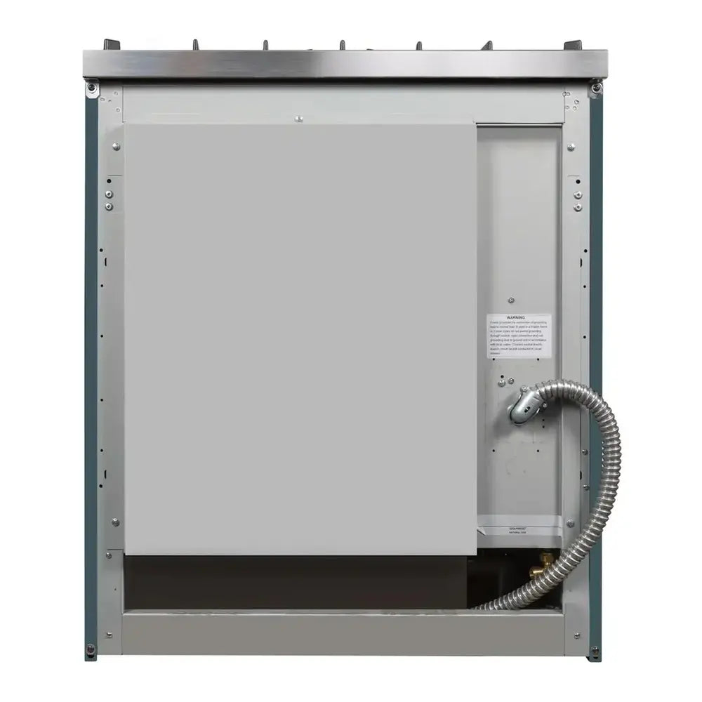 ILVE Majestic II 30 inch Triple Glass Door Natural Gas Dual Fuel Range Brass Blue Grey