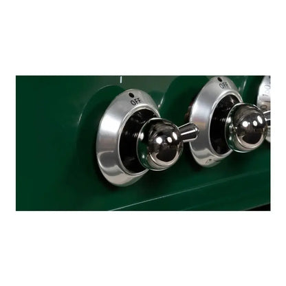 ILVE Majestic II 30 inch Triple Glass Door Natural Gas Dual Fuel Range Chrome Emerald Green