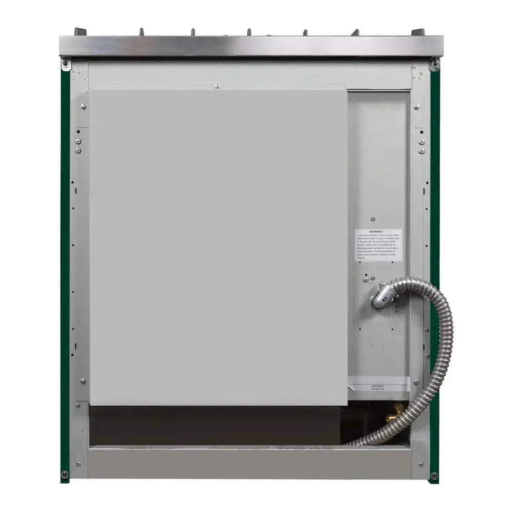 ILVE Majestic II 30 inch Triple Glass Door Natural Gas Dual Fuel Range Brass Emerald Green
