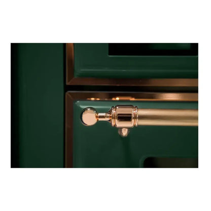ILVE Majestic II 30 inch Triple Glass Door Natural Gas Dual Fuel Range Copper Emerald Green