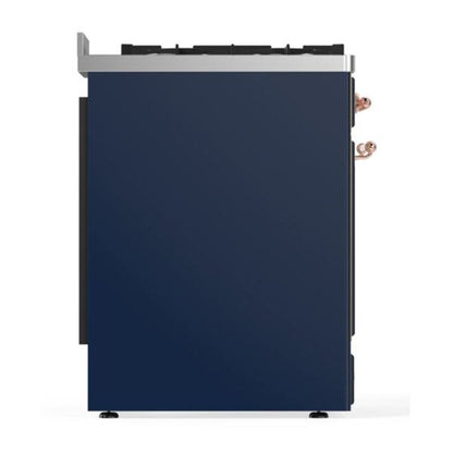 ILVE Majestic II 30 inch Triple Glass Door Natural Gas Dual Fuel Range Copper Midnight Blue