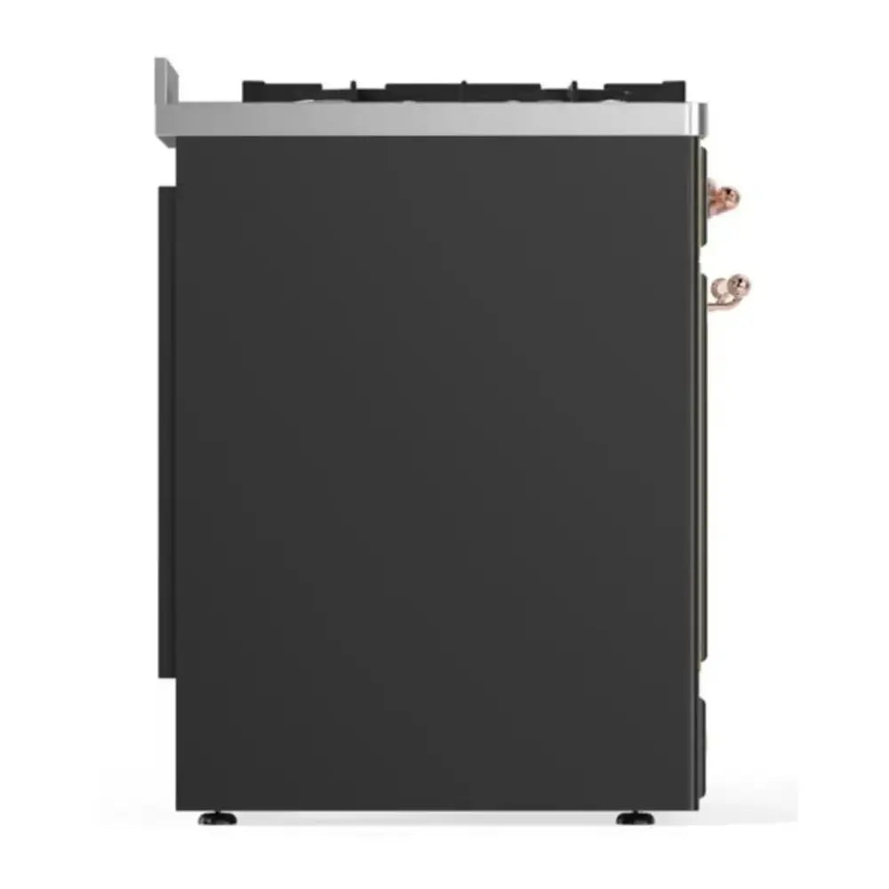 ILVE Majestic II 30 inch Triple Glass Door Natural Gas Dual Fuel Range Copper Graphite Matte