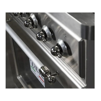 ILVE Majestic II 30 inch Triple Glass Door Natural Gas Dual Fuel Range Chrome Stainless Steel