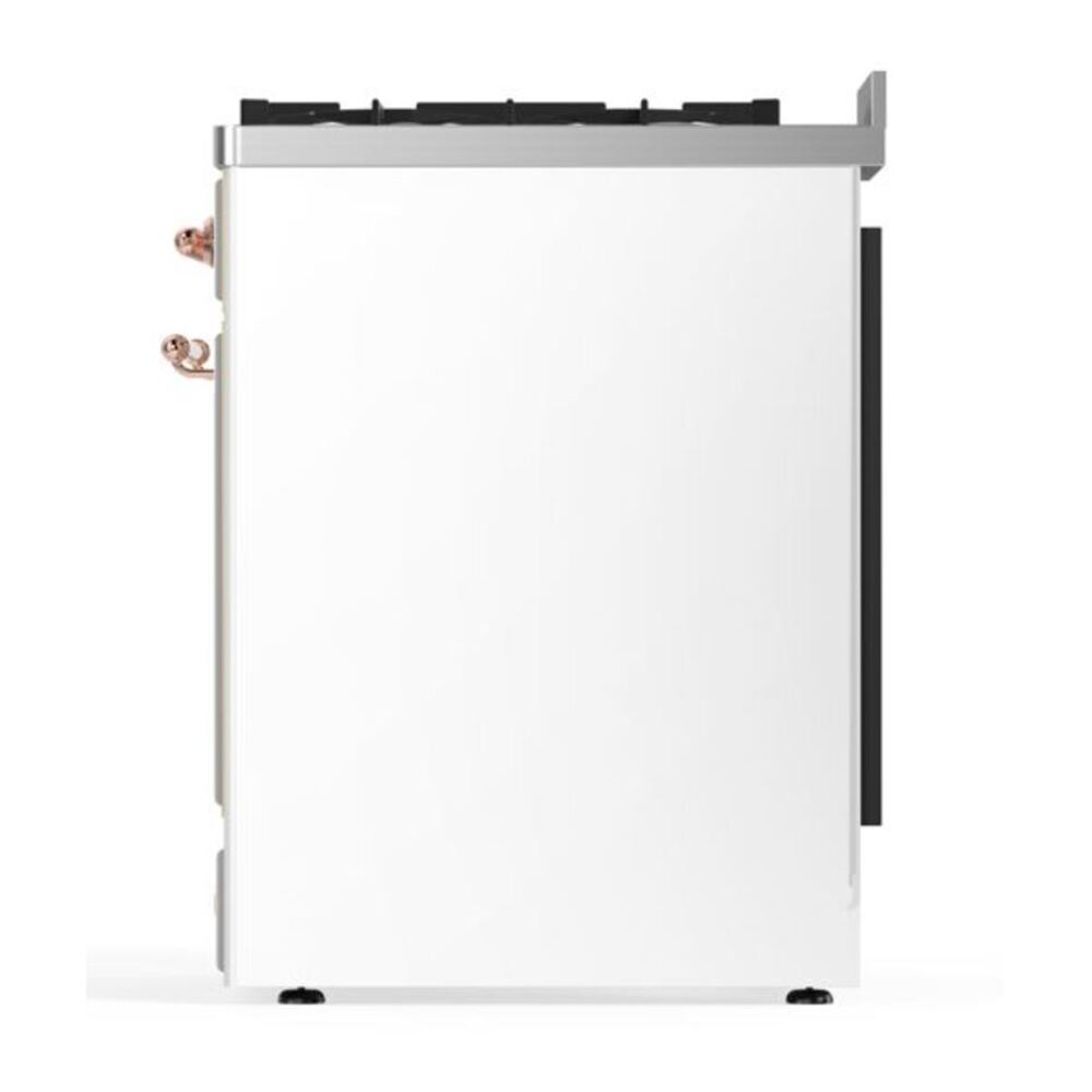 ILVE Majestic II 30 inch Triple Glass Door Natural Gas Dual Fuel Range Copper White