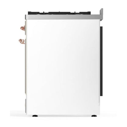 ILVE Majestic II 30 inch Triple Glass Door Natural Gas Dual Fuel Range Copper White