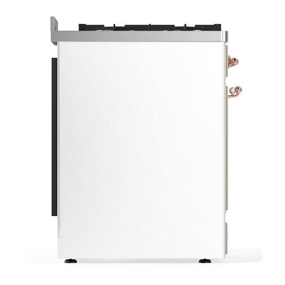 ILVE Majestic II 30 inch Triple Glass Door Natural Gas Dual Fuel Range Copper White