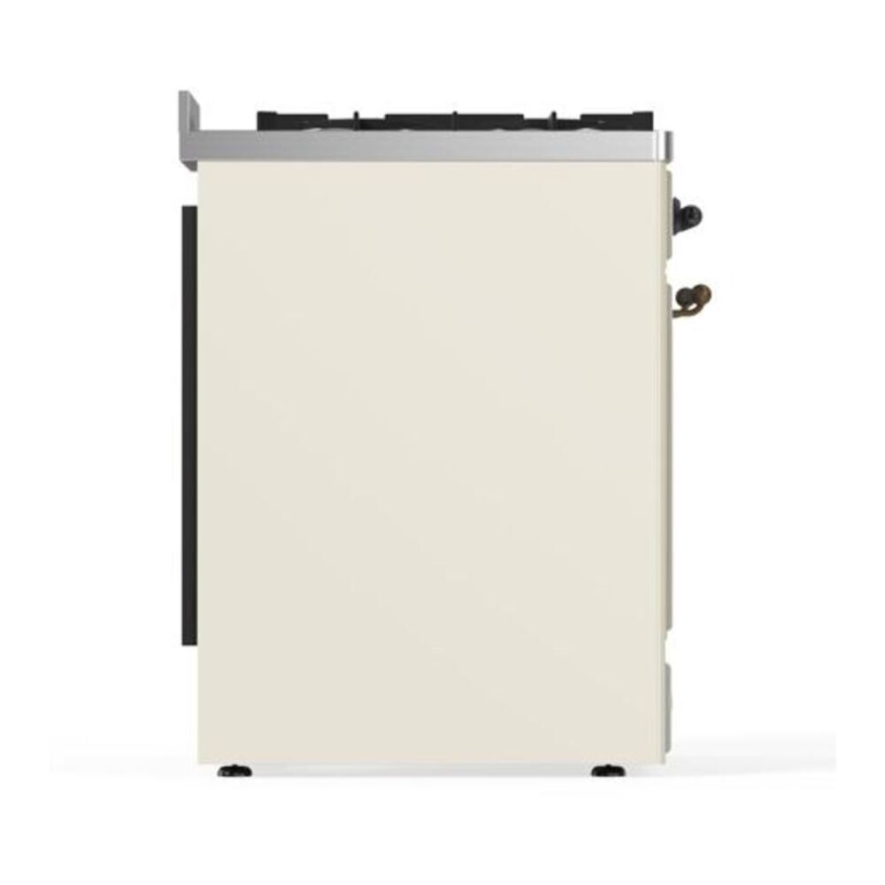 ILVE Majestic II 30 inch Solid Door Natural Gas Dual Fuel Range Burnished Antique White