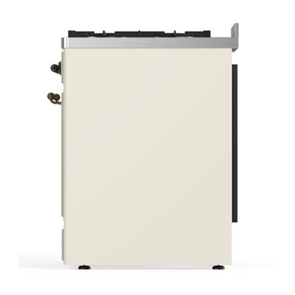 ILVE Majestic II 30 inch Solid Door Natural Gas Dual Fuel Range Burnished Antique White