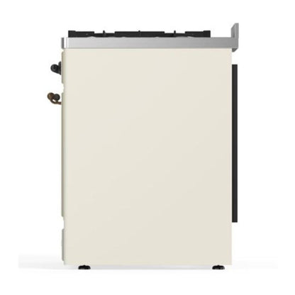 ILVE Majestic II 30 inch Solid Door Natural Gas Dual Fuel Range Burnished Antique White