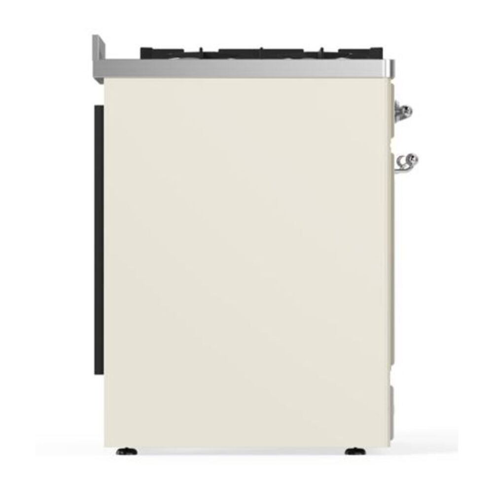 ILVE Majestic II 30 inch Solid Door Dual Fuel Range Chrome Antique White