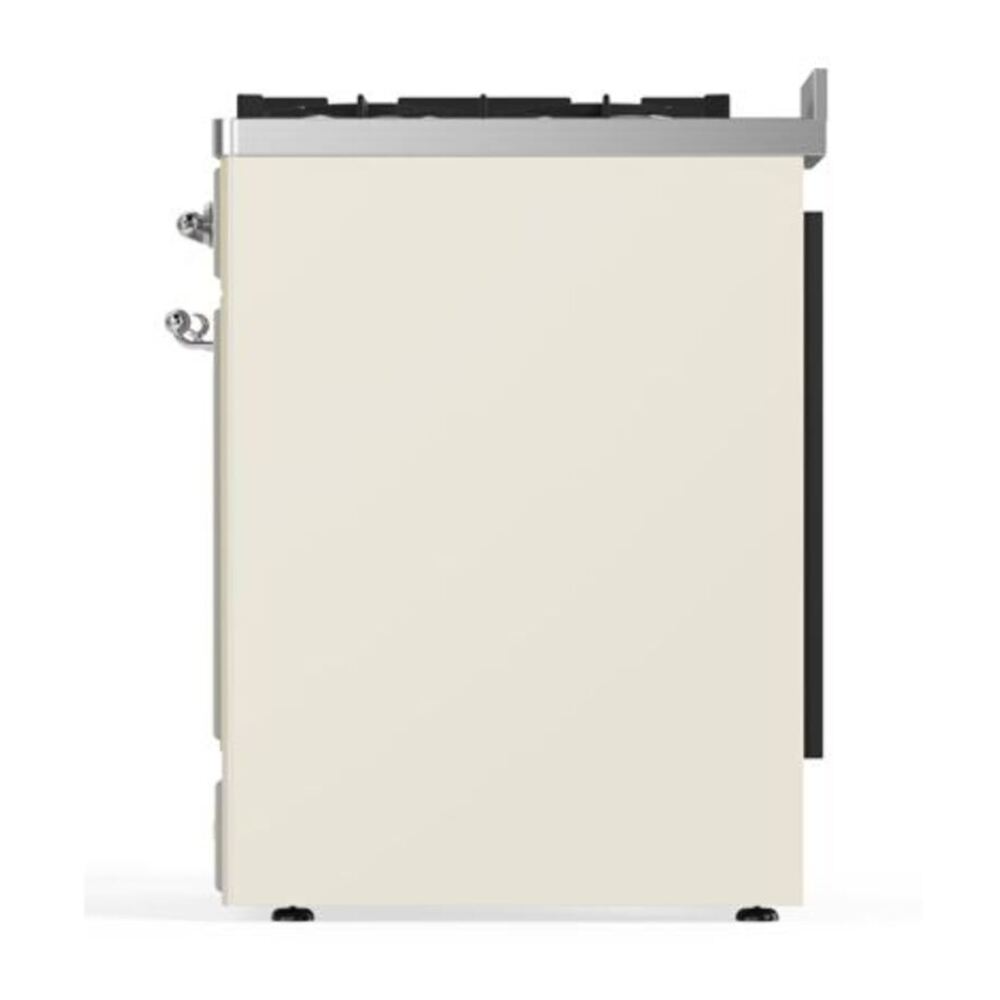 ILVE Majestic II 30 inch Solid Door Dual Fuel Range Chrome Antique White