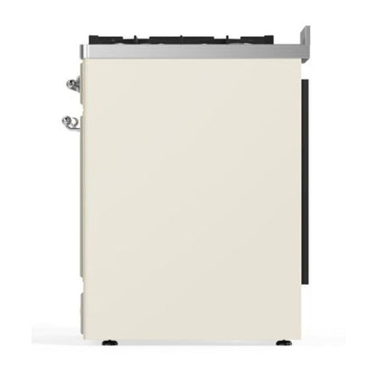 ILVE Majestic II 30 inch Solid Door Dual Fuel Range Chrome Antique White
