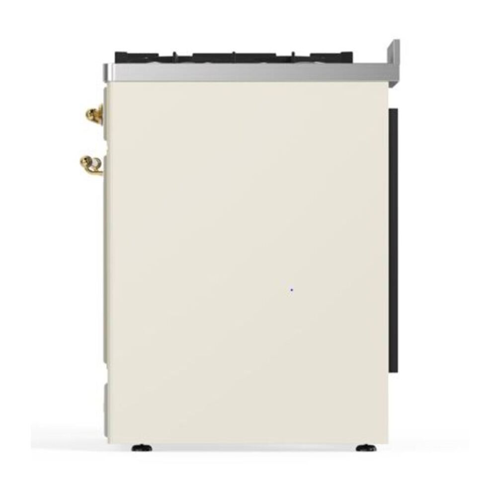 ILVE Majestic II 30 inch Solid Door Dual Fuel Range Brass Antique White