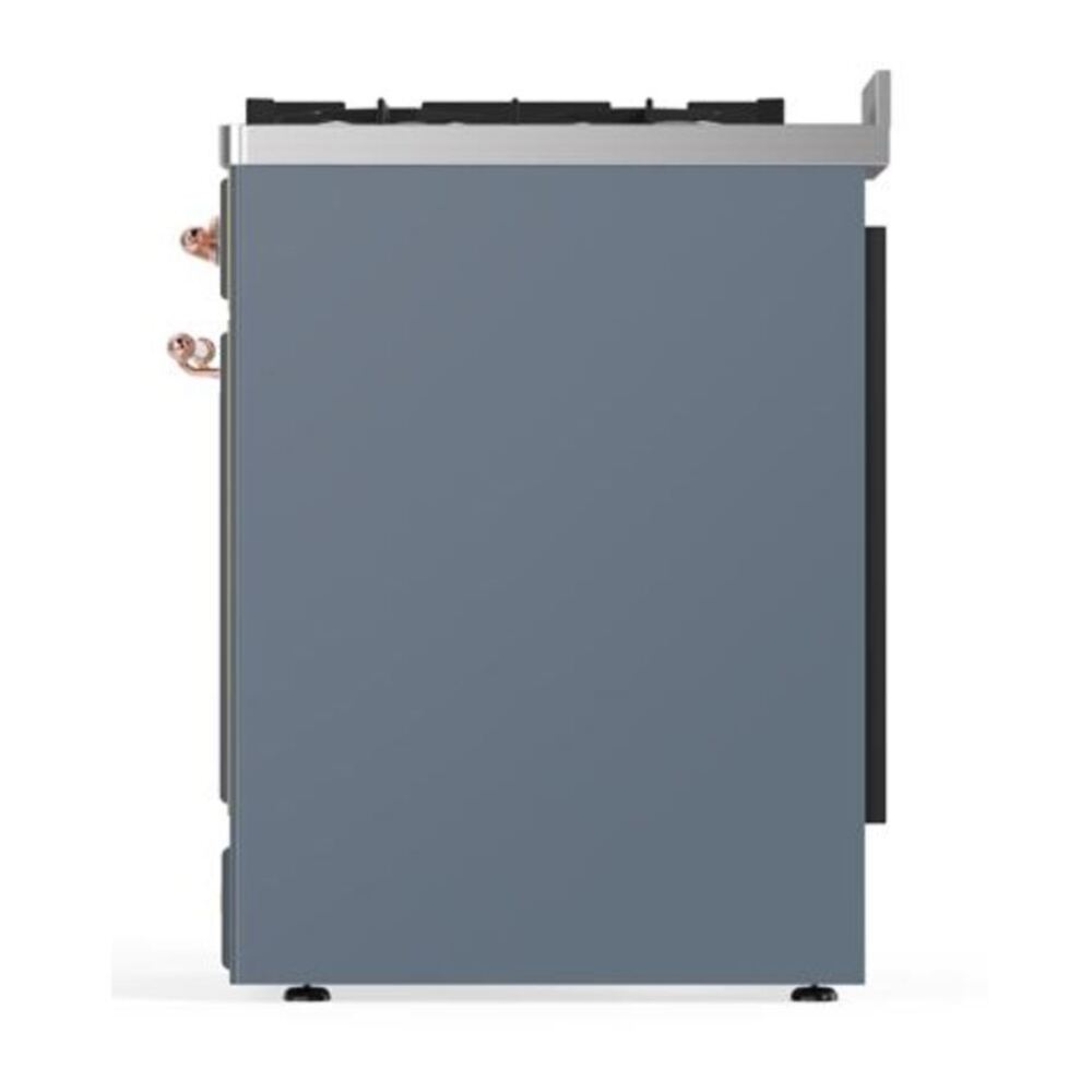 ILVE Majestic II 30 inch Solid Door Natural Gas Dual Fuel Range Copper Blue Grey