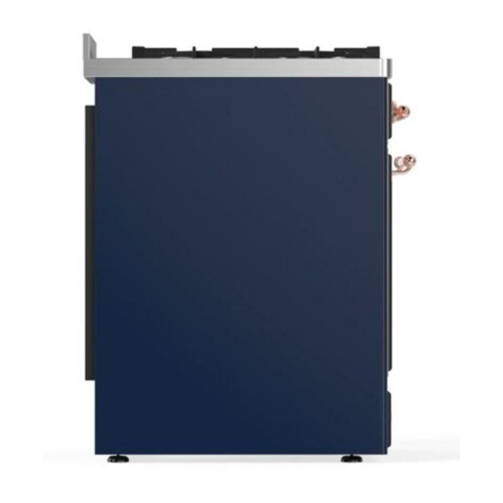 ILVE Majestic II 30 inch Solid Door Natural Gas Dual Fuel Range Copper Midnight Blue
