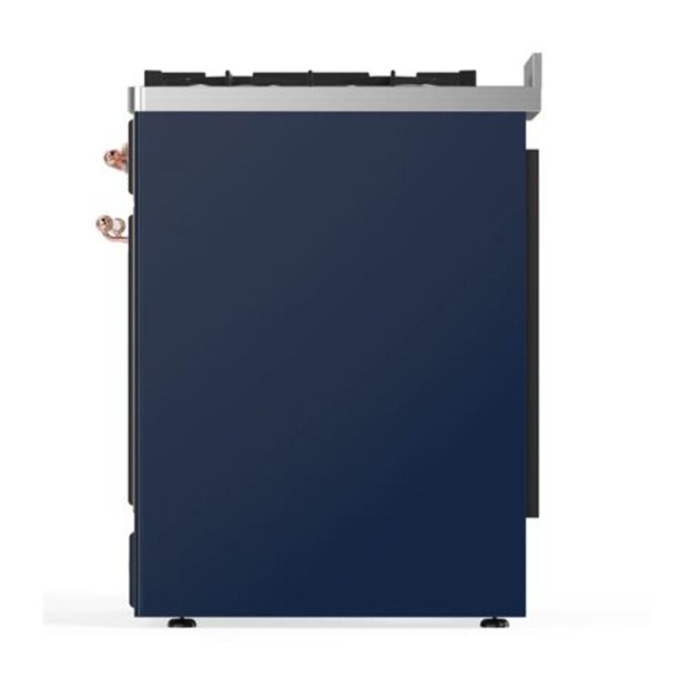 ILVE Majestic II 30 inch Solid Door Natural Gas Dual Fuel Range Copper Midnight Blue