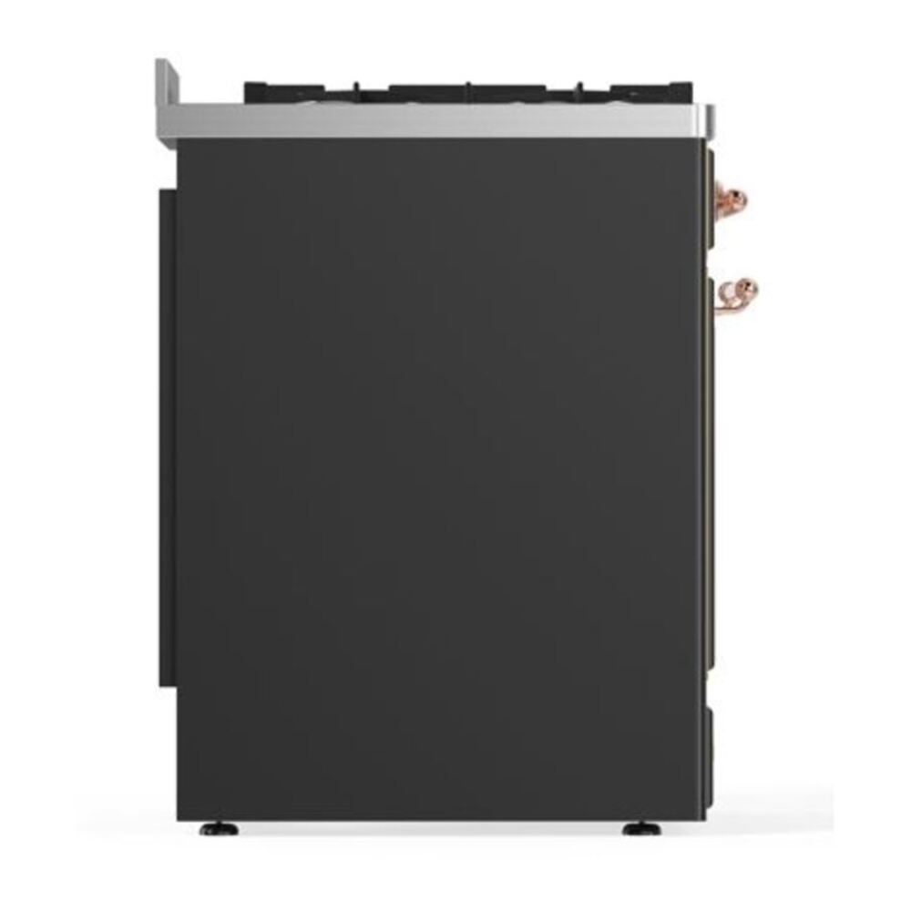 ILVE Majestic II 30 inch Solid Door Natural Gas Dual Fuel Range Copper Graphite Matte