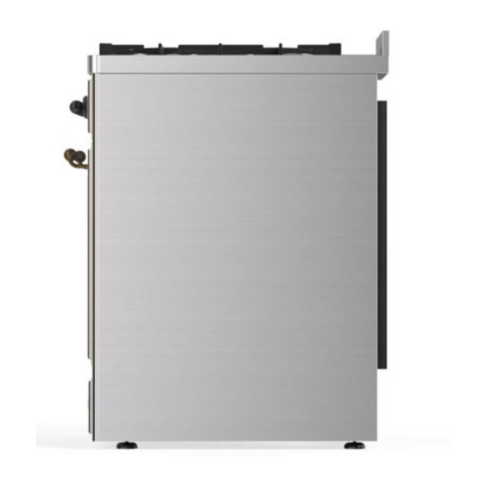 ILVE Majestic II 30" Stainless Steel Dual Fuel Range with 5 Burners Solid Door Liquid Propane