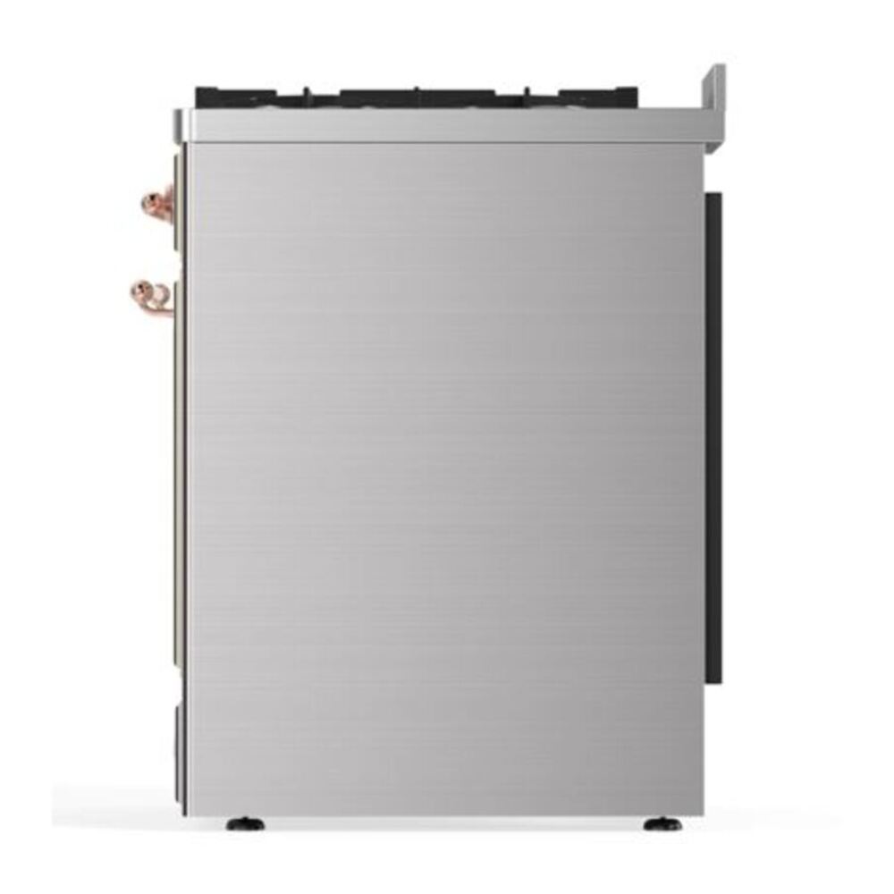 ILVE Majestic II 30 inch Solid Door Natural Gas Dual Fuel Range Copper Stainless Steel
