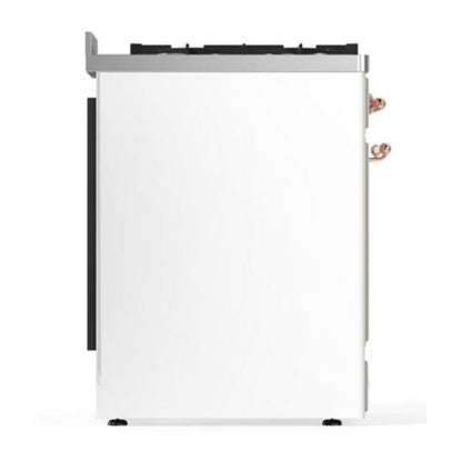 ILVE Majestic II 30 inch Solid Door Natural Gas Dual Fuel Range Copper White