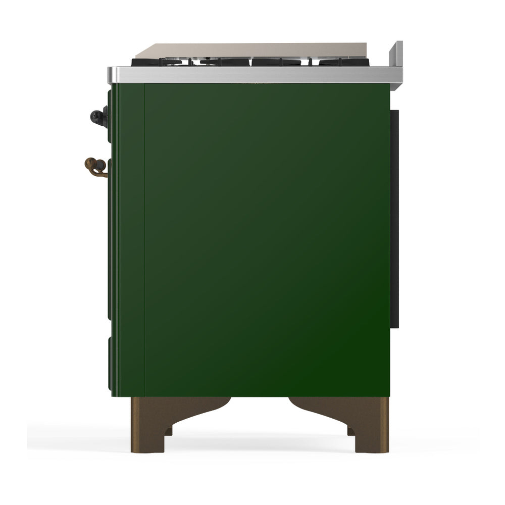ILVE Majestic III 60" Emerald Green Dual Fuel Range with 7 Burners, Griddle and French Top Solid Door Liquid Propane