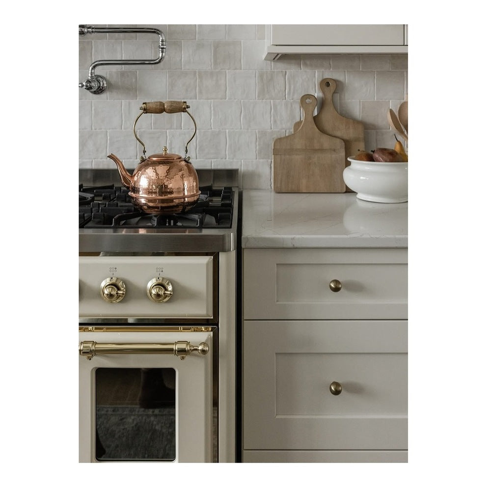 ILVE Majestic II 40 inch Triple Glass Door Natural Gas Dual Fuel Range Brass Antique White