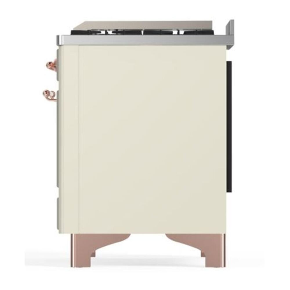 ILVE Majestic II 40 inch Triple Glass Door Natural Gas Dual Fuel Range Copper Antique White