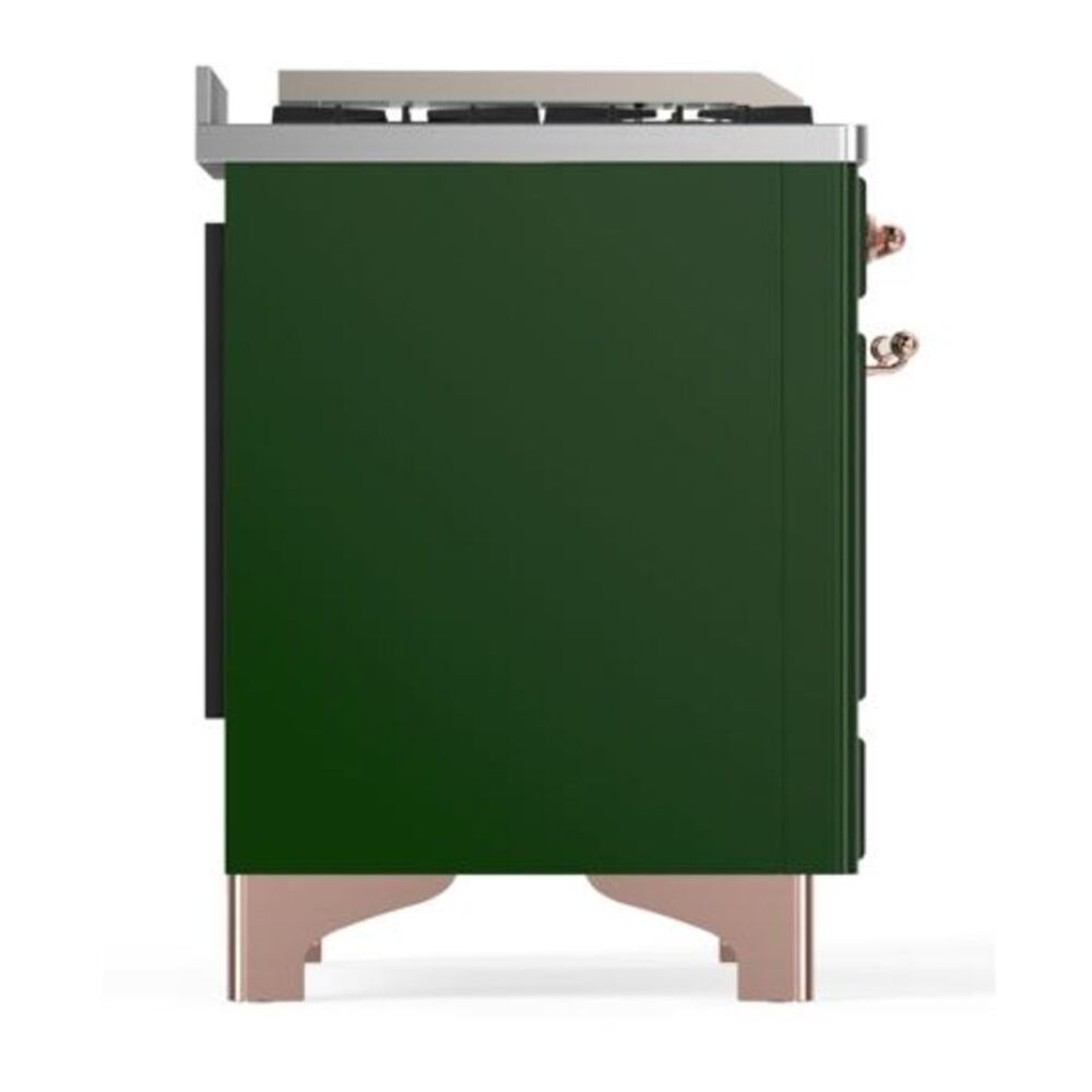ILVE Majestic II 40 inch Triple Glass Door Natural Gas Dual Fuel Range Copper Emerald Green
