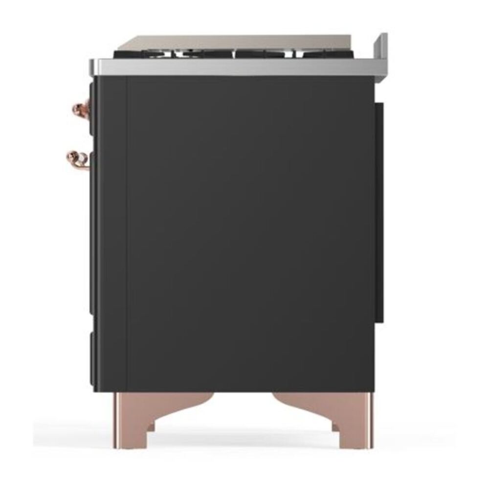 ILVE Majestic II 40 inch Triple Glass Door Natural Gas Dual Fuel Range Copper Graphite Matte