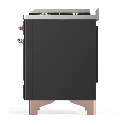 ILVE Majestic II 40 inch Triple Glass Door Natural Gas Dual Fuel Range Copper Graphite Matte