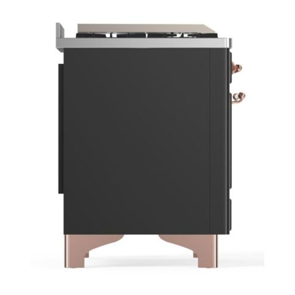 ILVE Majestic II 40 inch Triple Glass Door Natural Gas Dual Fuel Range Copper Graphite Matte